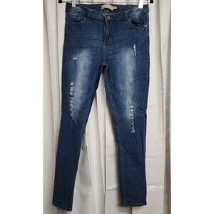 Buzz Woman Junior Size 9/10 Jeans Distressed Skinny Jeans Blue